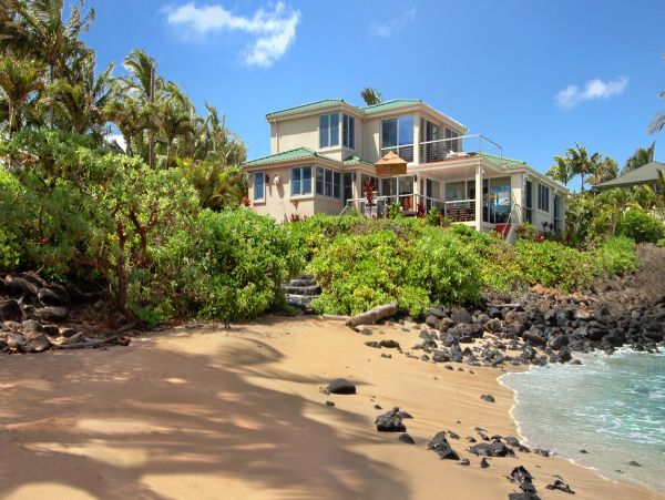 Poipu Three Bedroom Extraordinary Beachfront Home