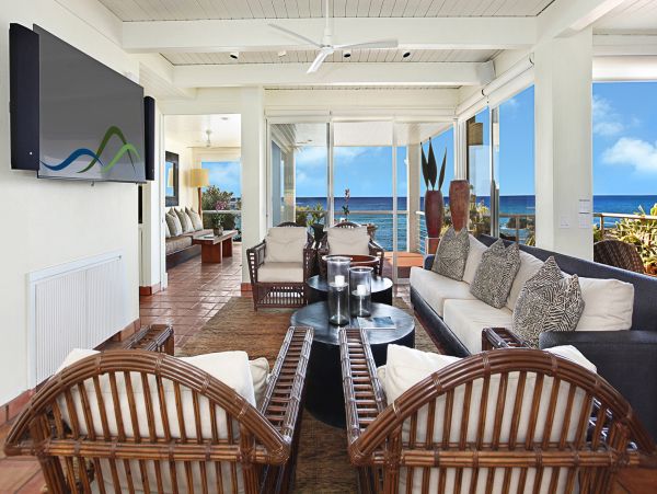 Poipu Three Bedroom Extraordinary Beachfront Home