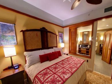 Sample master bedroom with king bed