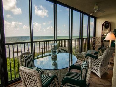 Beach view from screened balcony
