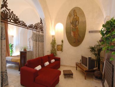 Living area with TV
