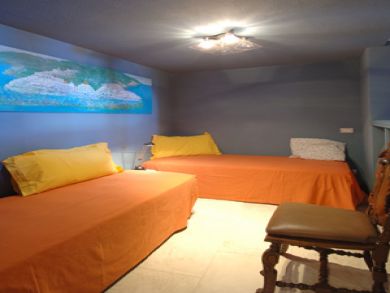 Guest bedroom with twin beds