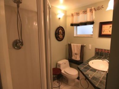 Second bathroom with walk-in shower