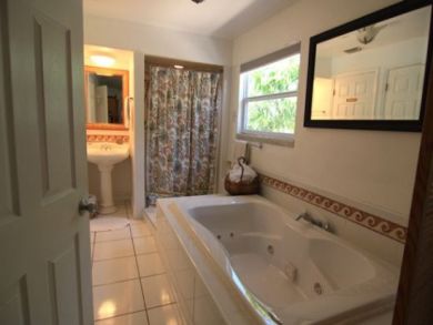 Jacuzzi tub for two in master bathroom