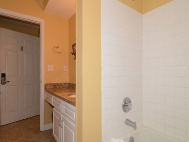 Bathroom with shower in tub