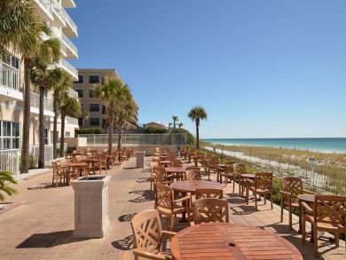 Beachside communal dining area