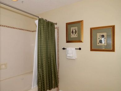 Bathroom with shower in tub