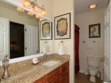 Bathroom with granite counter tops