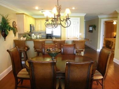 Dining room seats six