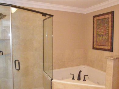Master bathroom with whirlpool tub