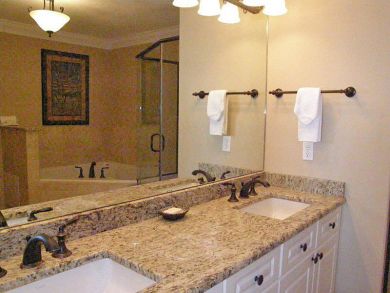 Dual vanity & walk-in shower