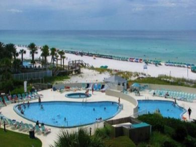 Beach front multilevel pools