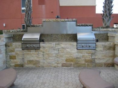 Communal grill area