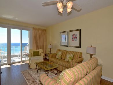 Living room open to balcony