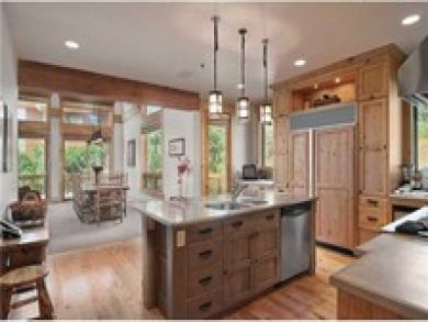 Full kitchen with granite counter tops