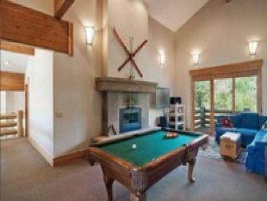 Family room with pool table