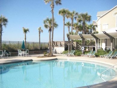 Poolside lounging area