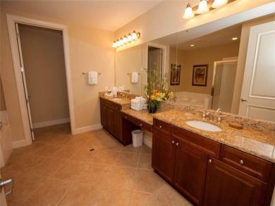 Master bathroom with dual vanity