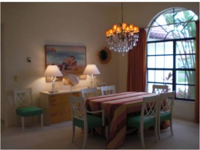 Dining room seats six Dining room seats six