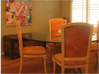 Dining room seats four Dining room seats four