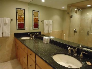Dual Vanity & Walk-in Shower in master bathroom