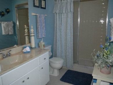 Bathroom with walk-in shower Bathroom with walk-in shower