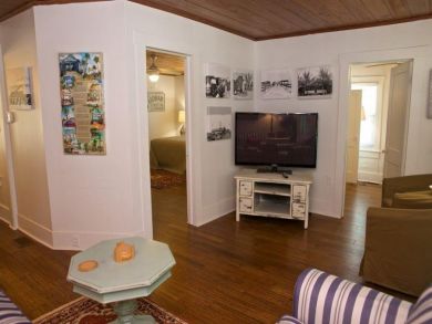 Flat screen TV in living area