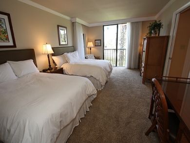 Two queen beds in bedroom 1