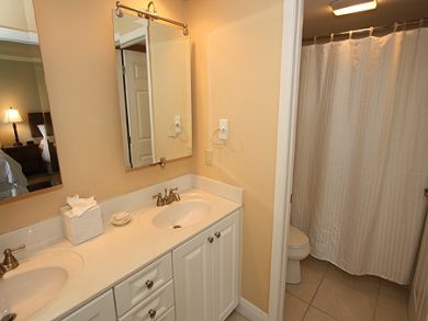 Bathroom with double vanity