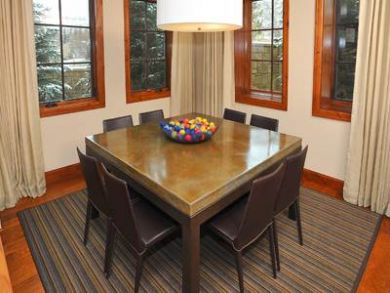 Dining area seats eight Dining area seats eight