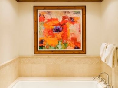 Separate tub in guest bathroom