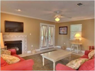 Living room with fireplace & flat screen TV Living room with fireplace & flat screen TV