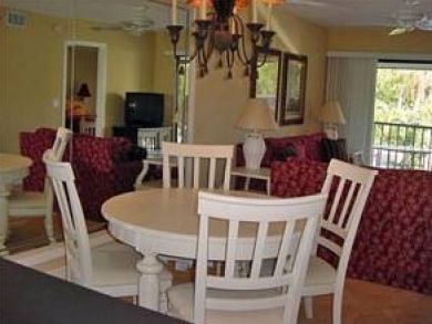 Dining area seats four Dining area seats four
