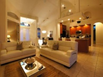 Open plan living space Open plan living space