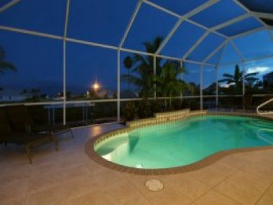 Pool view at night Pool view at night