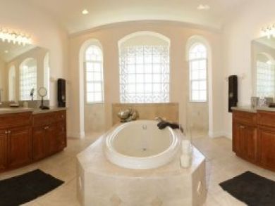 Bathroom with tub & walk-in shower Bathroom with tub & walk-in shower