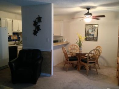 Dining area seats four