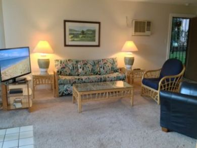 Living room with flat screen TV