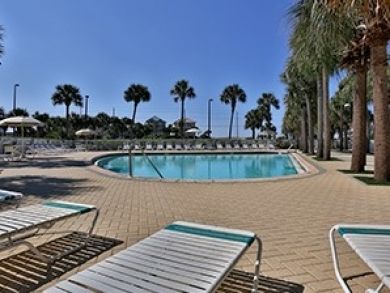 Poolside sun loungers