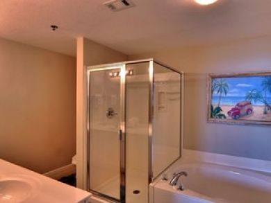 Bathroom with tub & walk-in shower