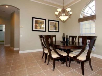 Dining room seats six