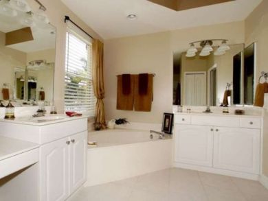 Master bathroom with whirlpool tub