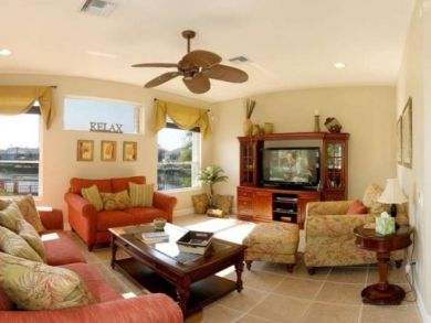 Seating area with flat screen TV