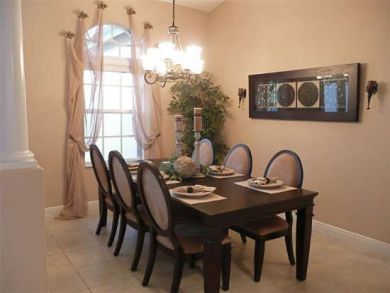 Dining room seats eight