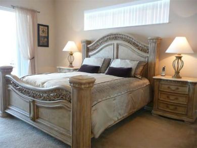 Master bedroom with king bed