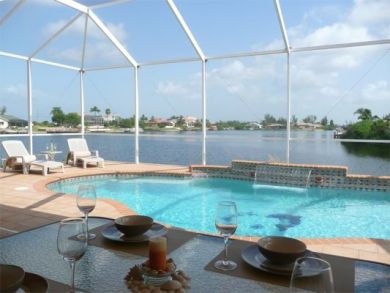 Private caged pool