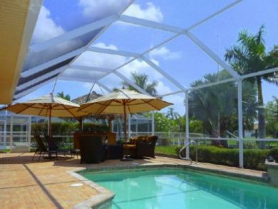 Private caged pool
