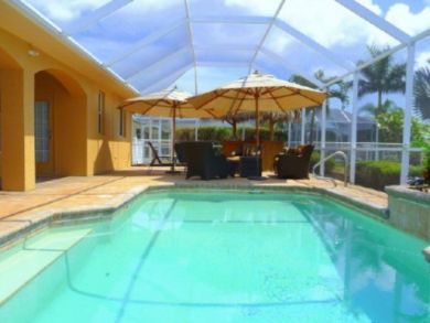 Canal front rental home in Cape Coral, Florida