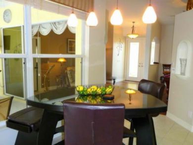 Dining area seats four