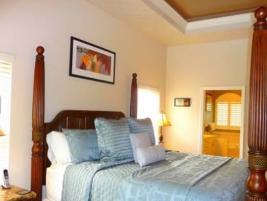 Master bedroom with king bed